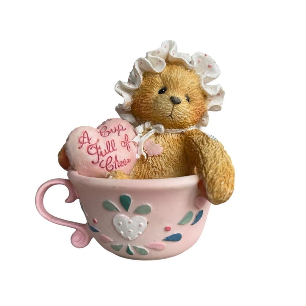 Cherished Teddies Marilyn A Cup Full of Cheer Bear 135682 1994 Priscilla Hillman